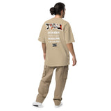 Parental Advisory Oversized faded t-shirt (khaki)