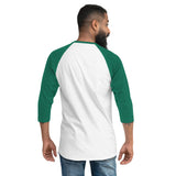 TRU Records Collegiate 3/4 sleeve raglan shirt (green/gold)