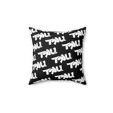 'TRU' Pattern Square Throw Pillow — Black & White Decorative Accent