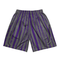TRU striped mesh shorts (purple/gray)