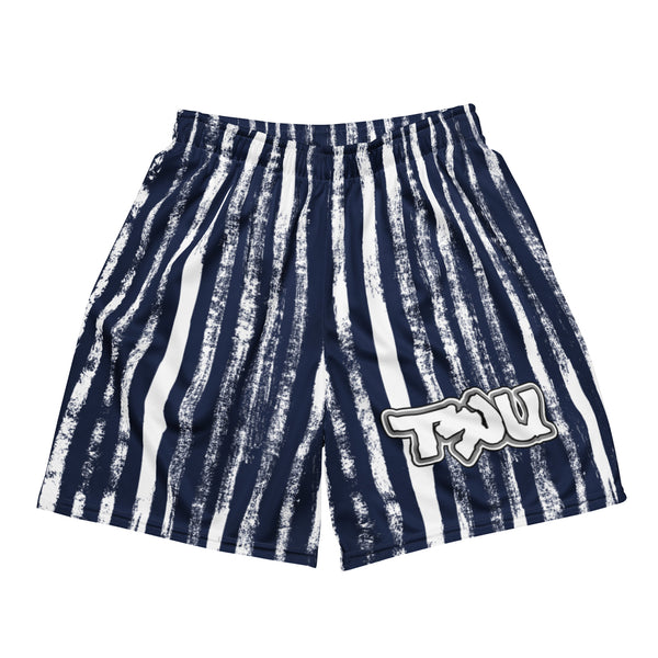 TRU striped mesh shorts (blue/white)