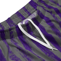 TRU striped mesh shorts (purple/gray)