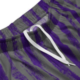 TRU striped mesh shorts (purple/gray)