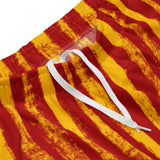 TRU striped mesh shorts (red/gold)