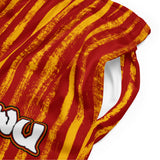 TRU striped mesh shorts (red/gold)